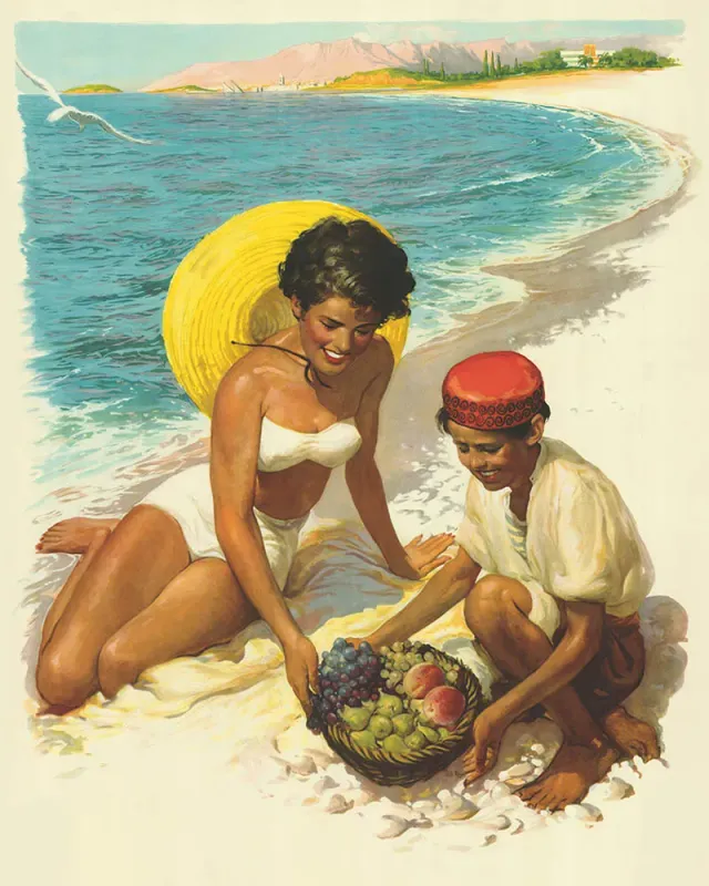 Figured'Art Vintage kust Joegoslavië diamond painting 40x50cm full