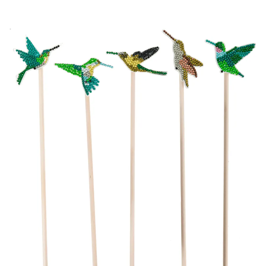 Craft Buddy Crystal Art Vogels Stokjes 12 stuks diamond