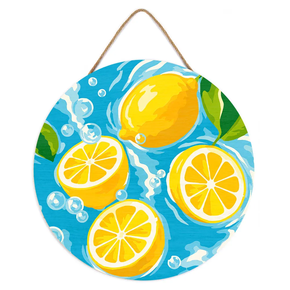 Figured'Art Citrusbries schilderen op nummer houten schijf 30 cm