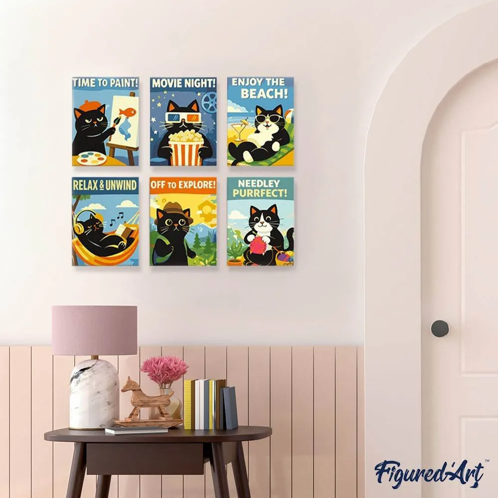 Figured'Art Perfecte Dagen mini schilderen op nummer 15x20 6 stuks