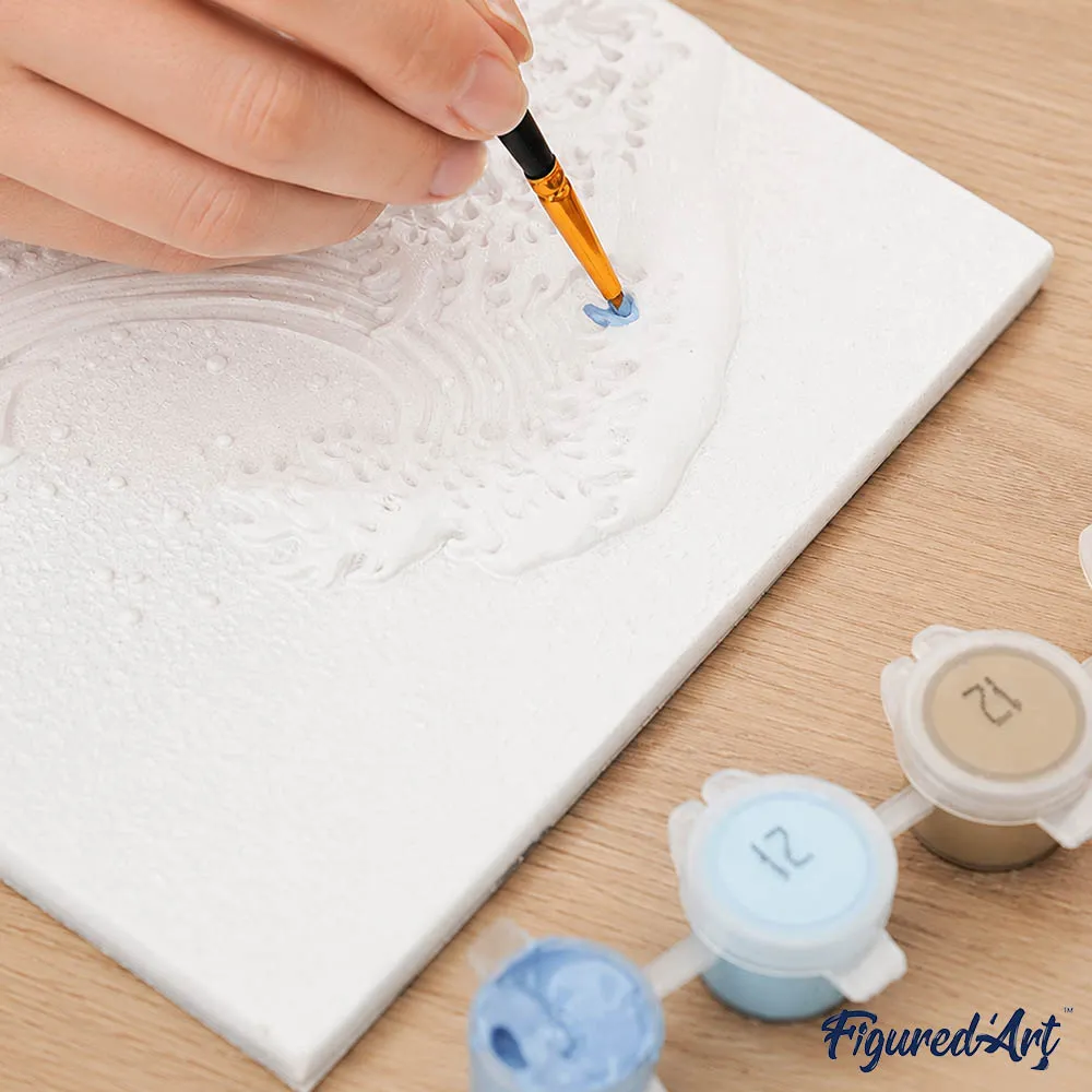 Figured'Art 3D Schilderij De Wandelaarster Tarweveld Reliëfkit
