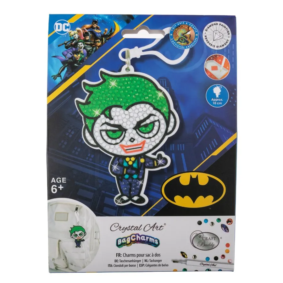 Craft Buddy Crystal Art Joker tas hanger diamond painting 9x11 cm