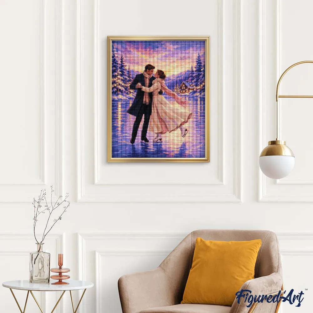 Figured'Art Winterliefde Diamond Painting Full Drill Winter Kerst