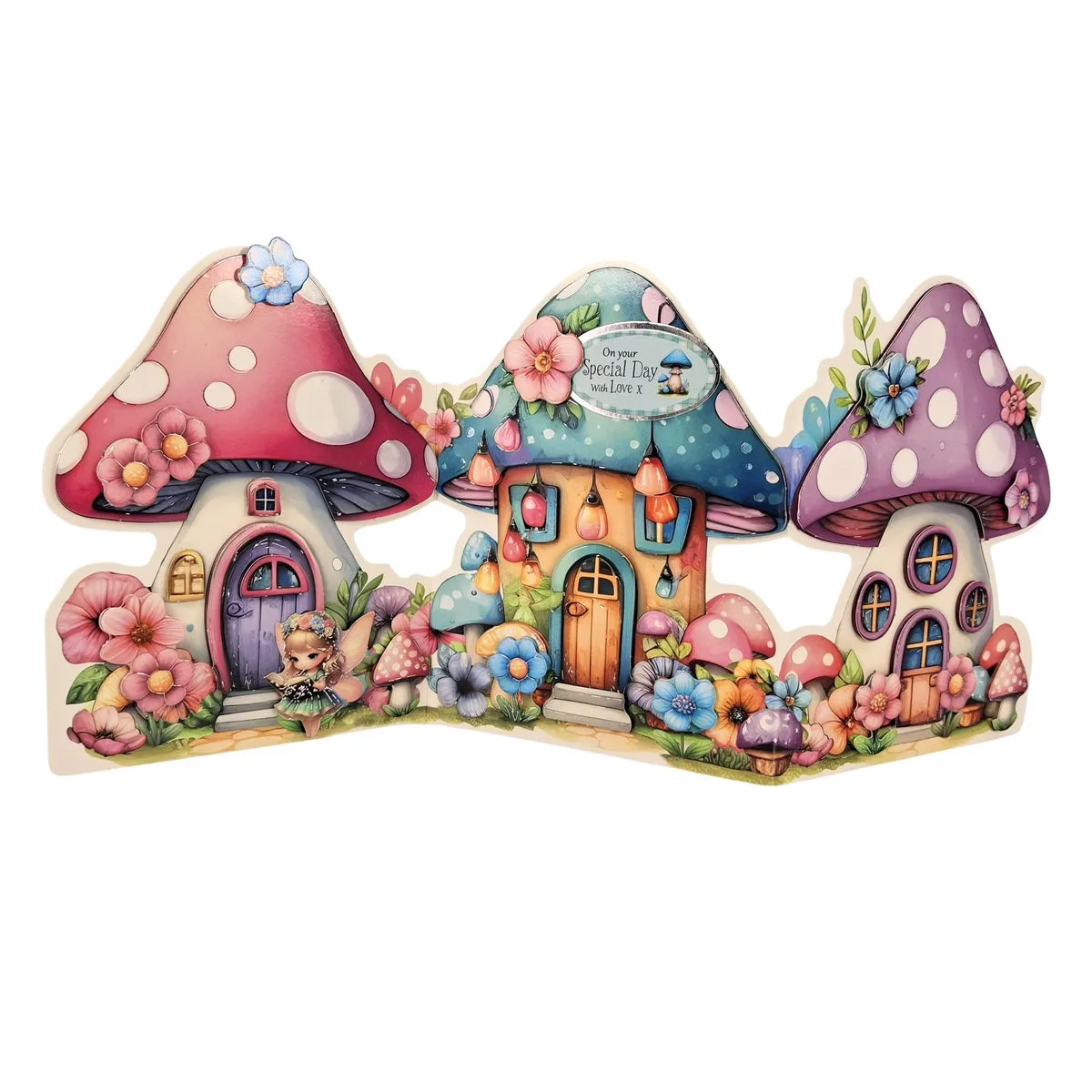 Craft Buddy Fairy Mushroom House kaartenpakket 24 stuks