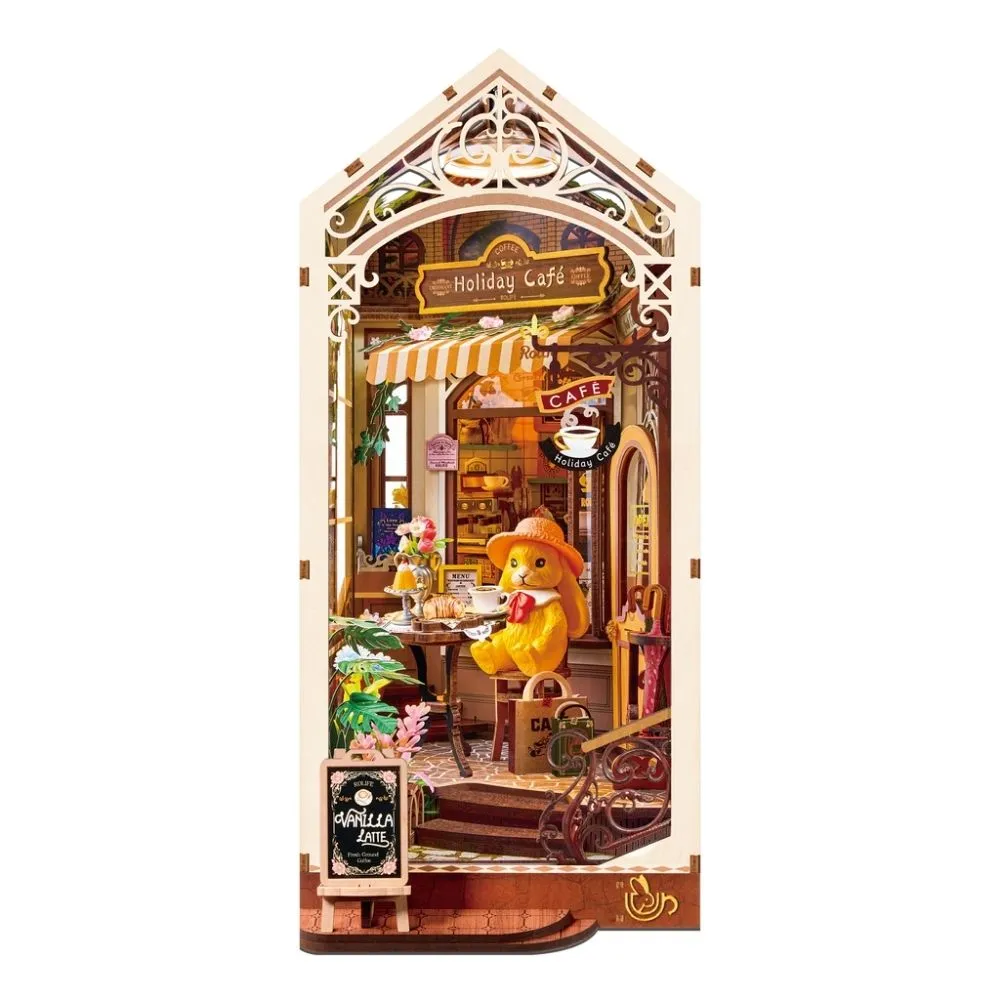 Figured'Art Vakantiecafé Book Nook Bouwpakket met LED