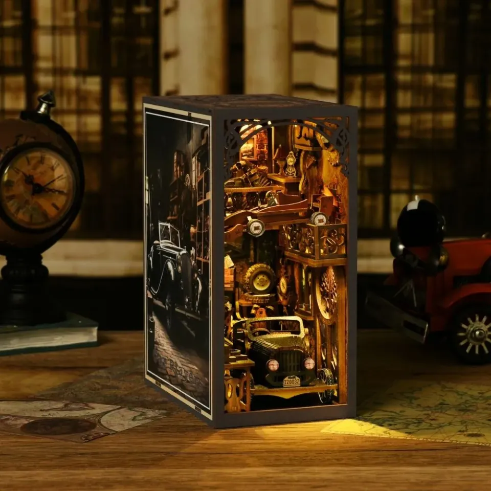 Figured'Art Vintage Garage Book Nook Kit 255 stuks met LED