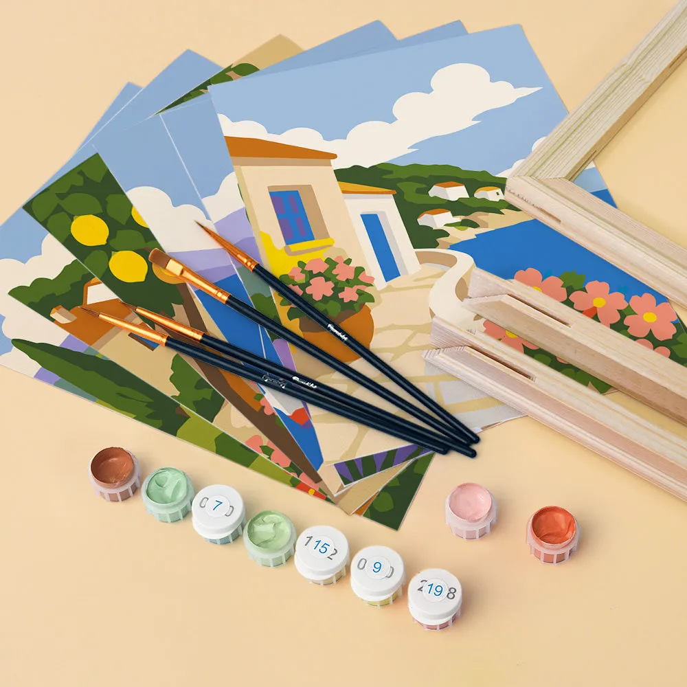 Figured'Art Mini Serie Mediterrane Uitzichten schilderen op nummer 6 stuks