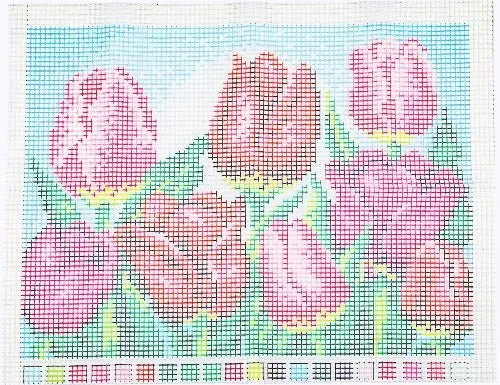 Craft Buddy Tulips latch hook tapijt knutselset wol 45x60 cm