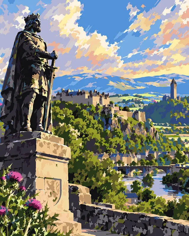 Figured'Art Stirling Castle schilderen op nummer 40x50 cm kasteel