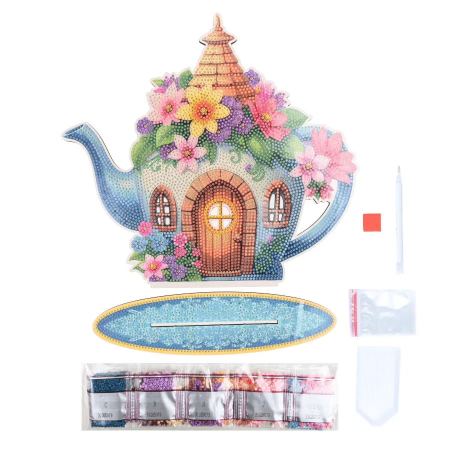 Craft Buddy Crystal Art Flower Teapot diamond painting 24 cm