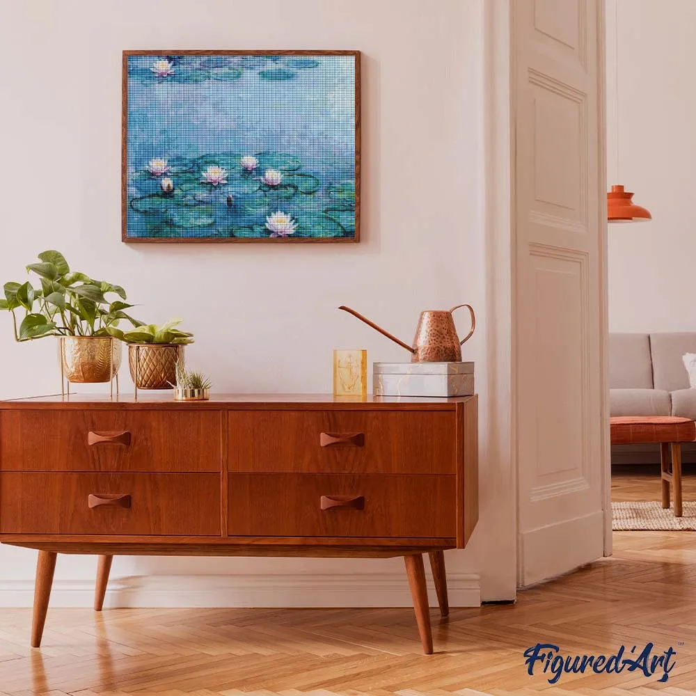 Figured'Art Waterlelies Monet diamond painting 40x50 cm rond