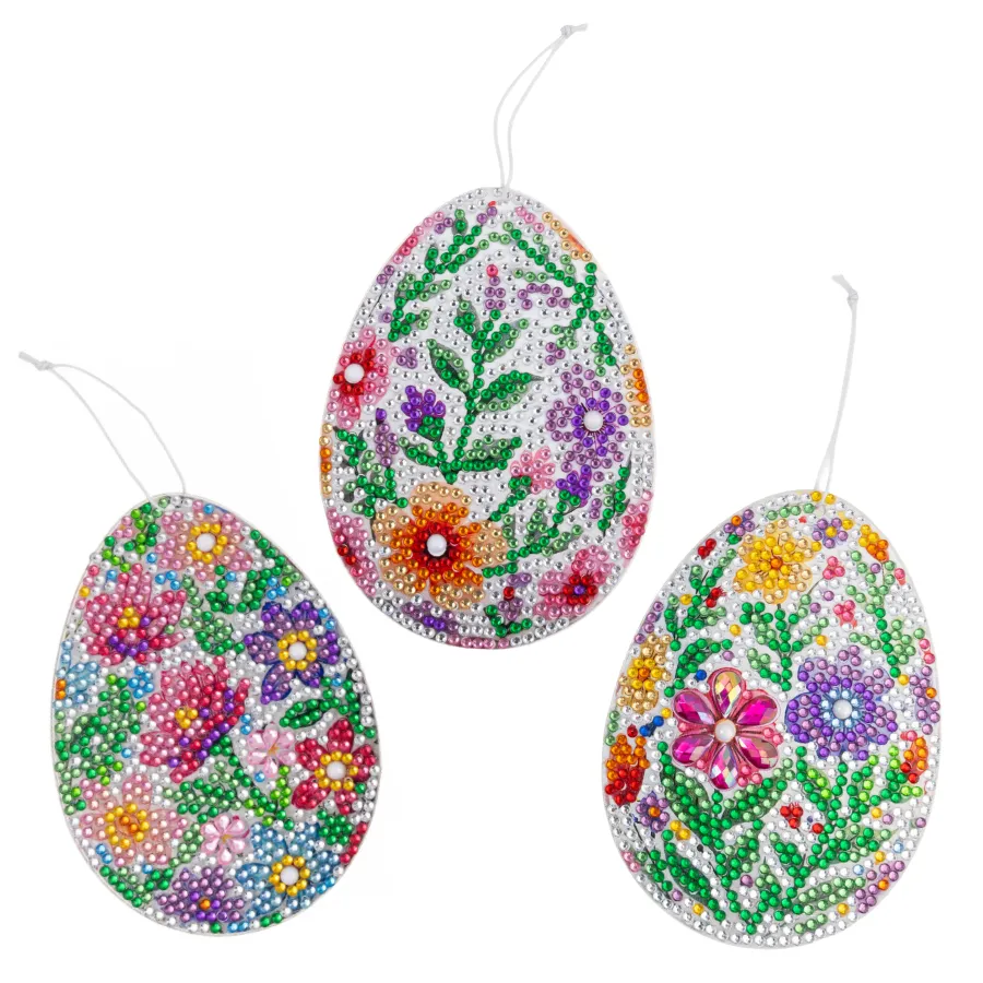Craft Buddy Crystal Art Easter Eggs hangers 12 stuks 12cm