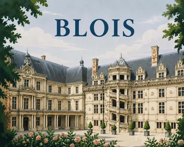 Figured'Art Kasteel van Blois schilderen op nummer Frankrijk