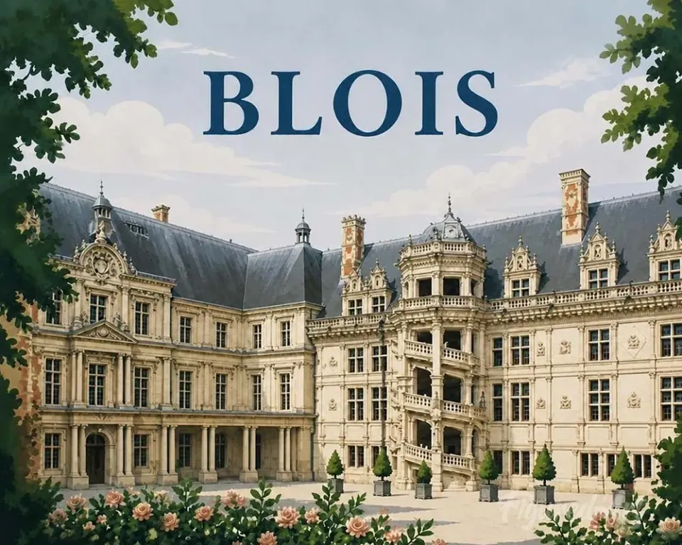 Figured'Art Kasteel van Blois schilderen op nummer Frankrijk