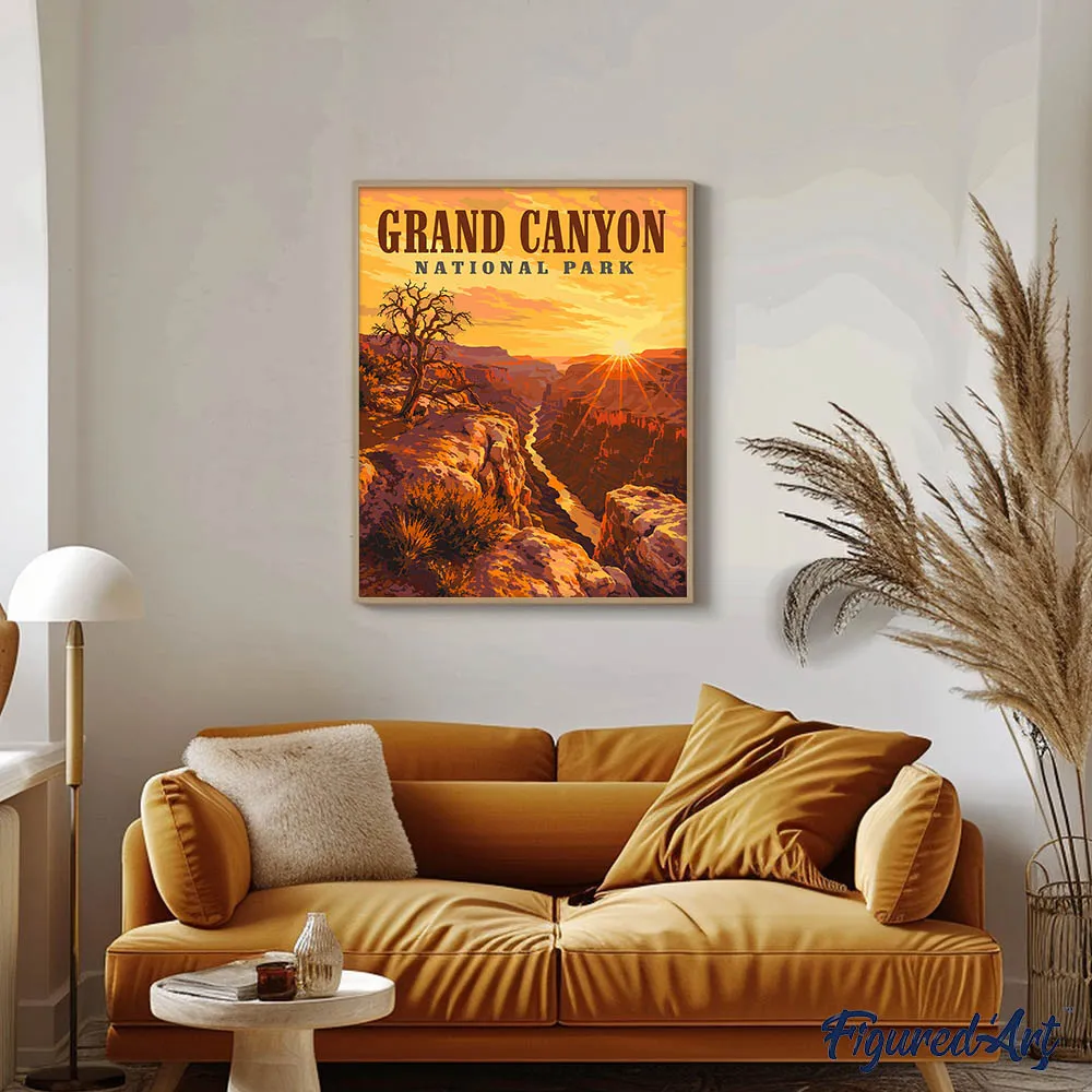 Figured'Art Grand Canyon Schilderen op Nummer 40x50 cm gemiddeld