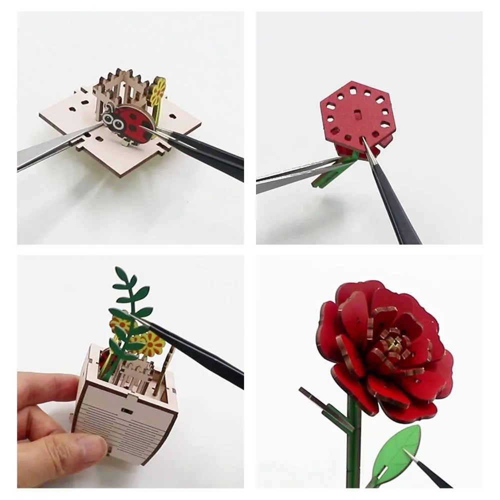 Figured'Art Camellia 3D puzzel houten bloem 83 delen