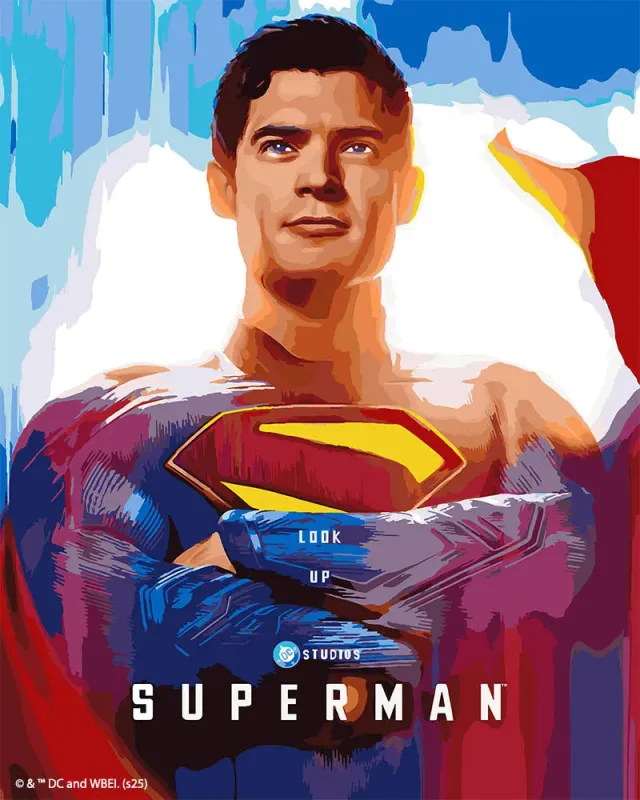 Figured'Art Superman 2025 Poster schilderen op nummer 40x50 cm