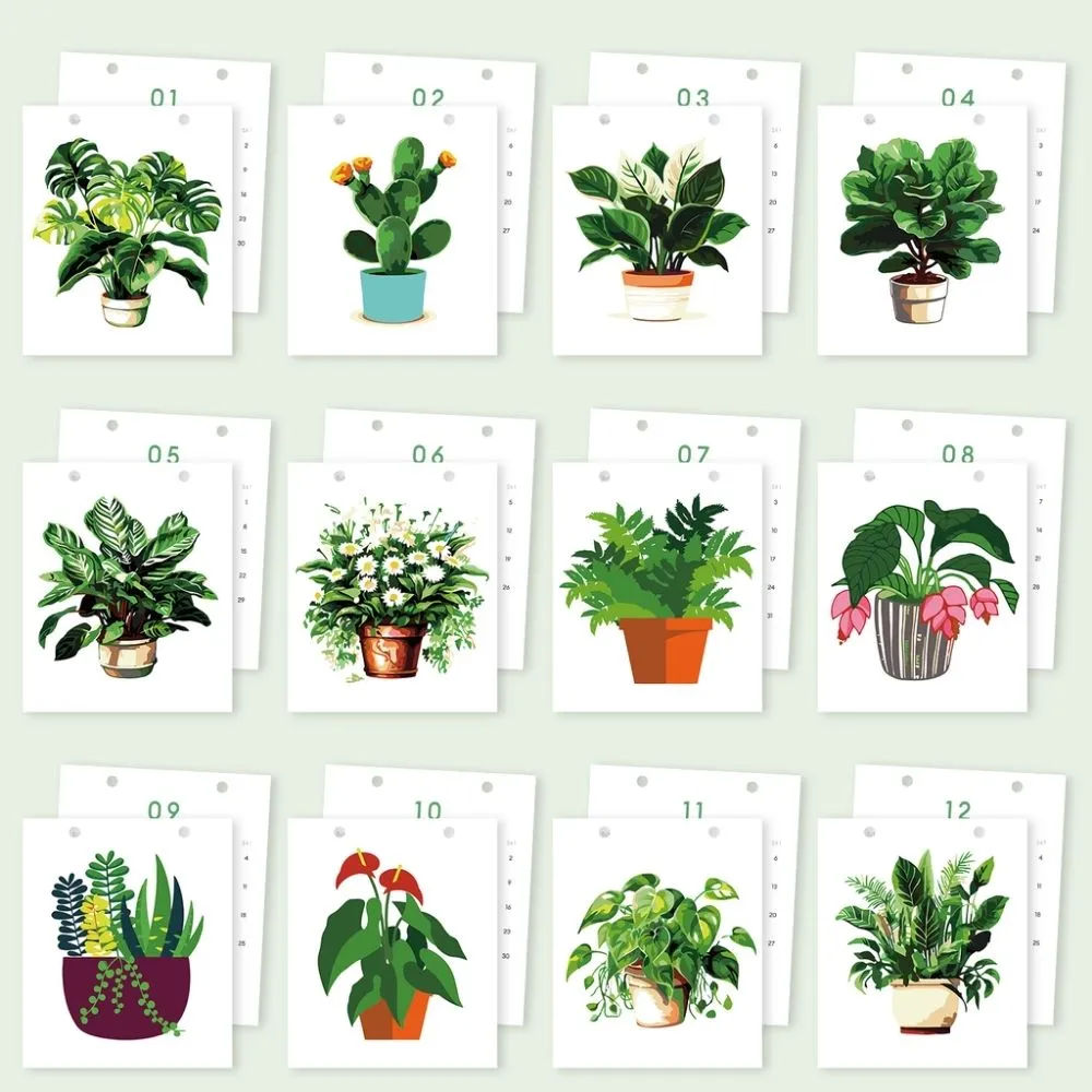 Figured'Art Kamerplanten in Pot kalender schilderen op nummer 2027