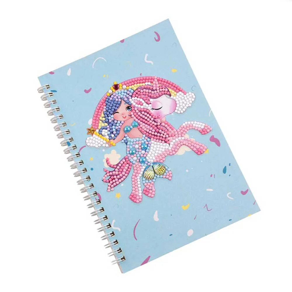 Figured'Art Zeemeermin met Eenhoorn diamond painting boek A5 rond