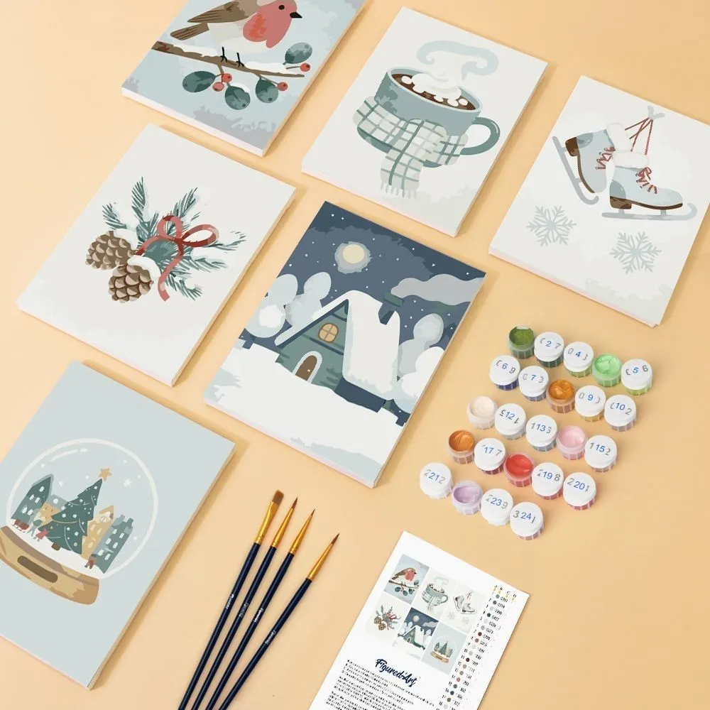 Figured'Art Winter Hygge mini schilderen op nummer 6x 15x20