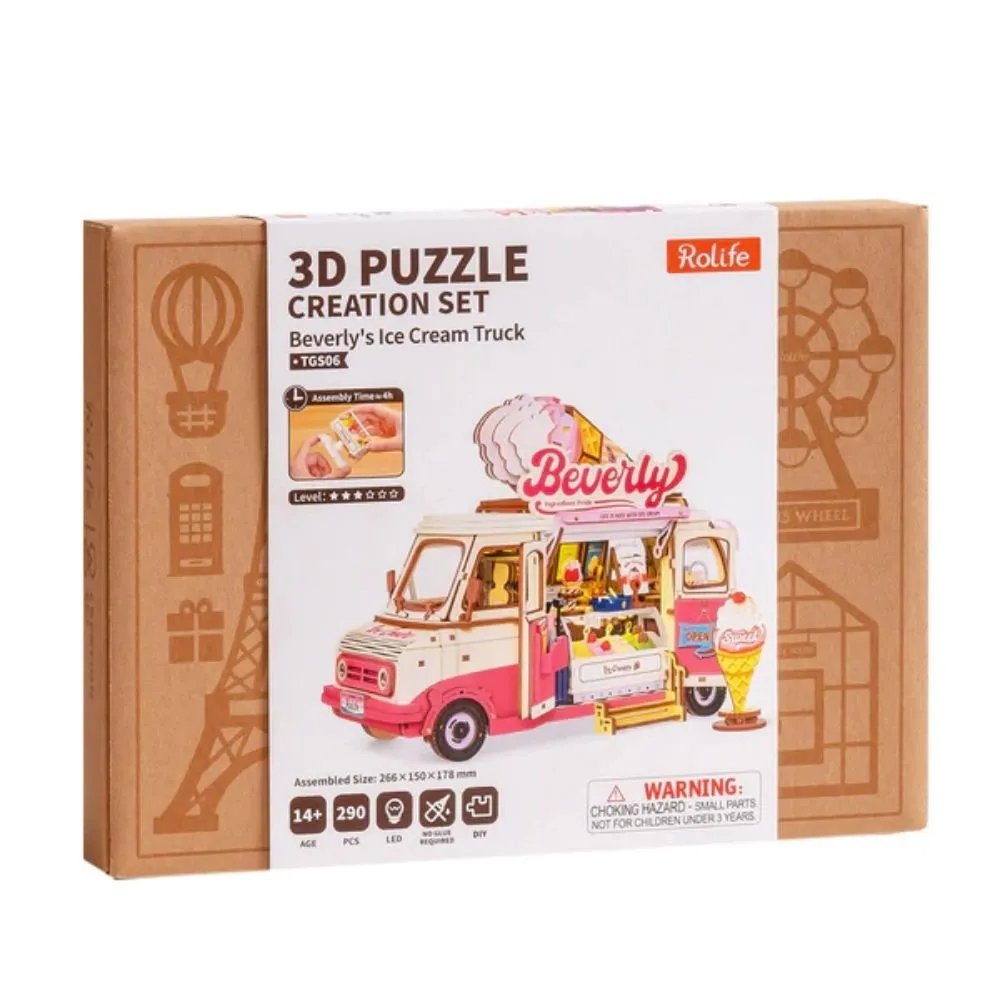 Figured'Art Beverly's IJswagen 3D puzzel 290 stuks met led
