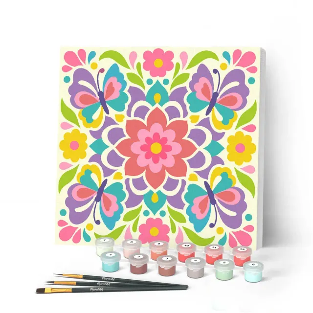 Figured'Art Vlindermandala mini schilderen op nummer 20x20