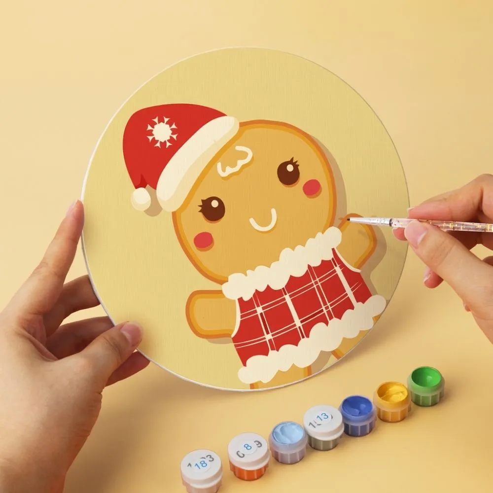 Figured'Art Mini Peperkoekvriendjes schilderen op nummer Ø20cm 6st