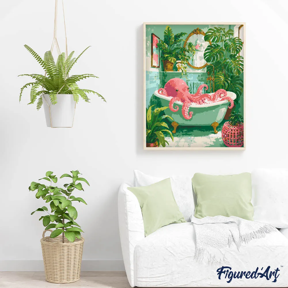 Figured'Art Rustmoment van de octopus schilderen op nummer 40x50cm