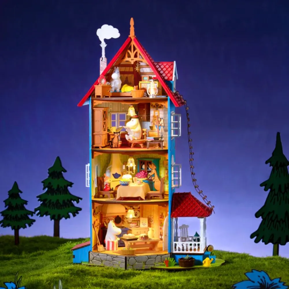 Figured'Art Moominhuis miniatuurhuisje 3D puzzel met LED 100 st