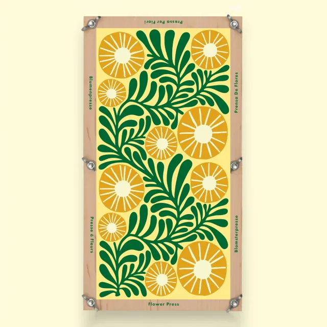 Studio Wald Vine grote bloemenpers 28x15 cm groen