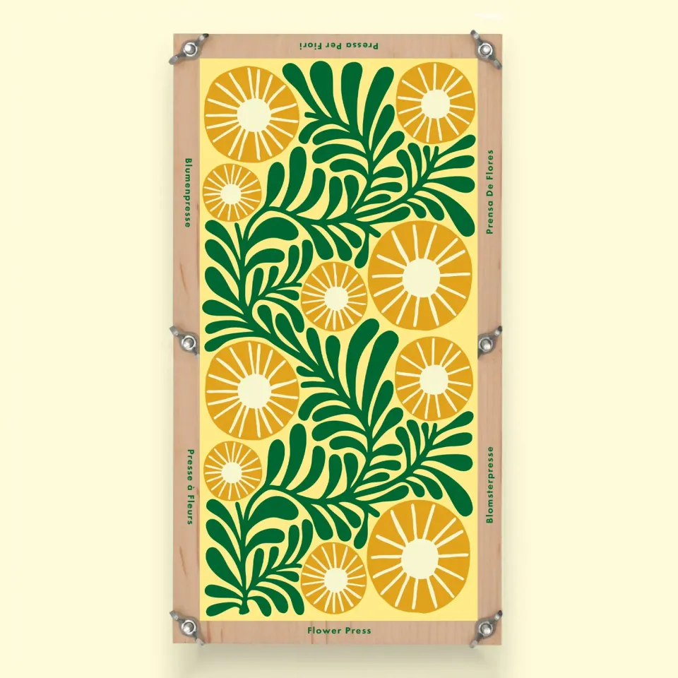 Studio Wald Vine grote bloemenpers 28x15 cm groen