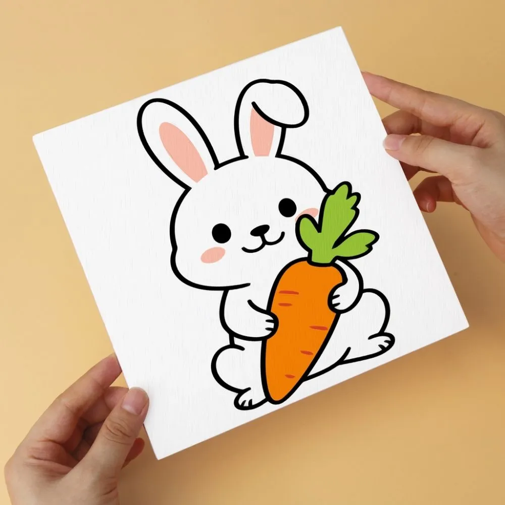 Figured'Art Mini Serie Schattig en hongerig schilderen op nummer 20x20cm 6 stuks