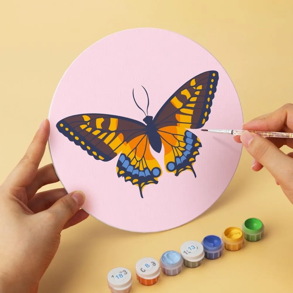 Figured'Art Vlinders schilderen op nummer mini set 6x Ø20cm
