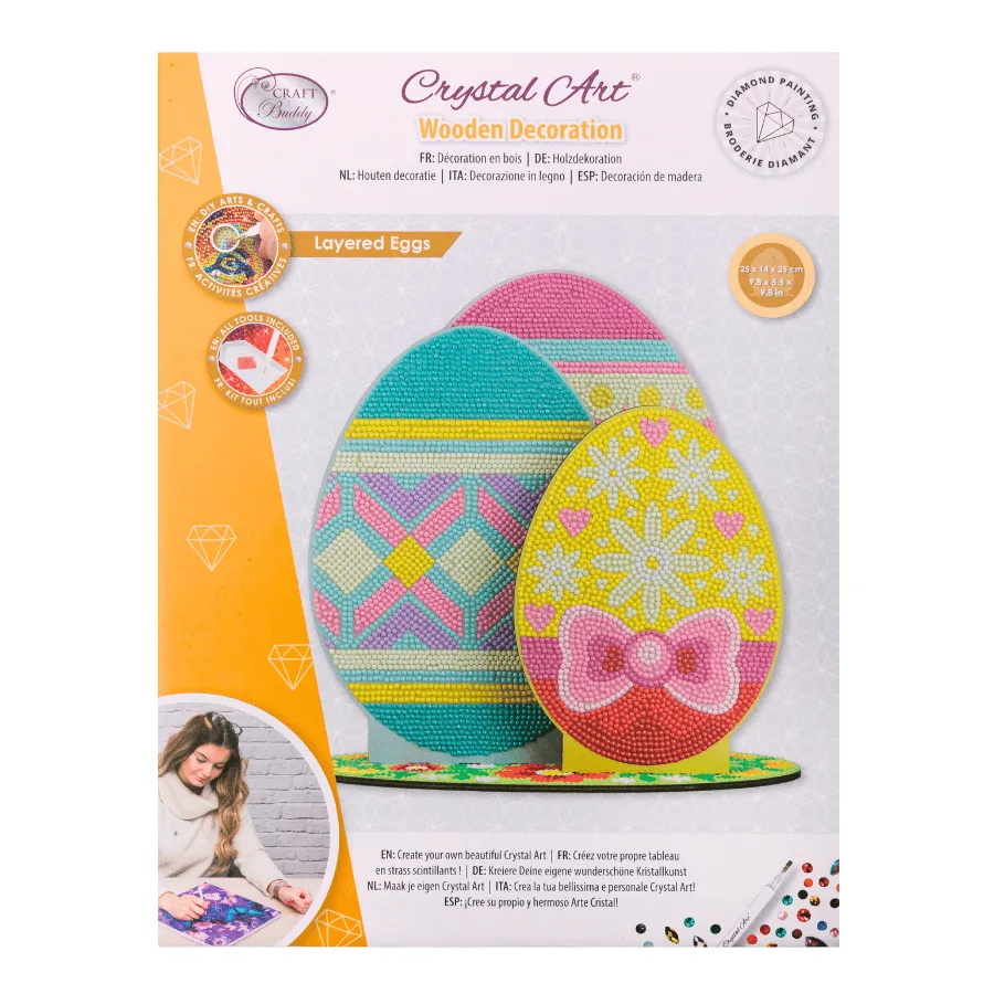 Craft Buddy Crystal Art Layered Eggs 3D decoratie Pasen