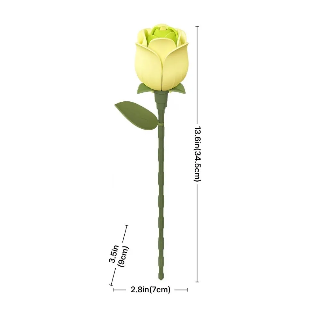Figured'Art Groene Roos 3D puzzel 37 stukjes bloem