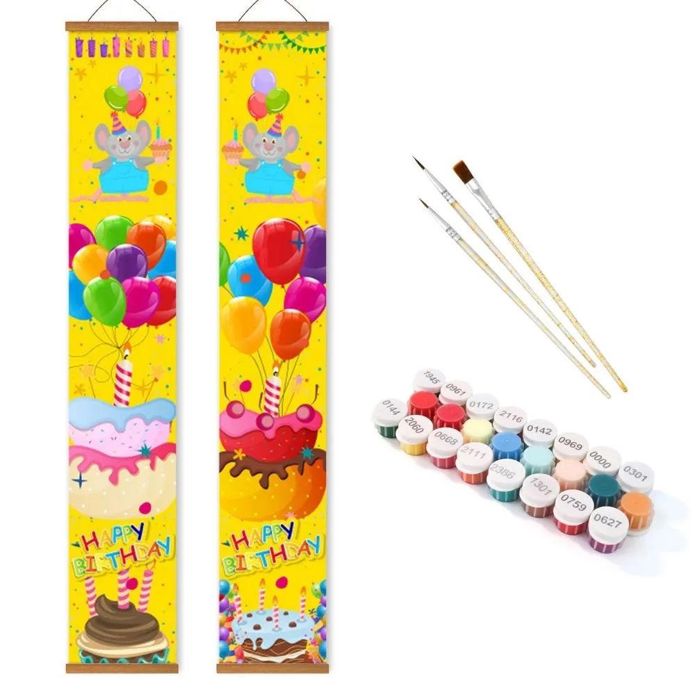 Figured'Art Ballon-Feston deur banner schilderen op nummer 20x120cm