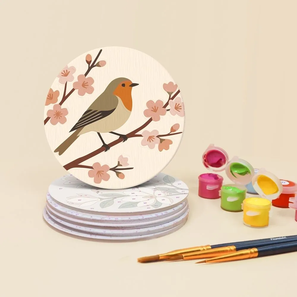 Figured'Art Zachte Lente onderzetters 10cm 6 stuks
