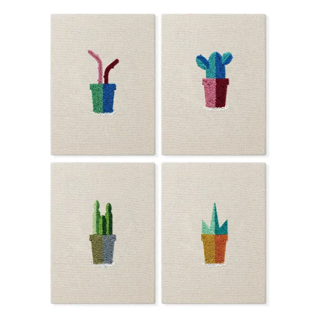 Figured'Art Kleine Vetplanten Potjes 2 punch needle set 4 stuks