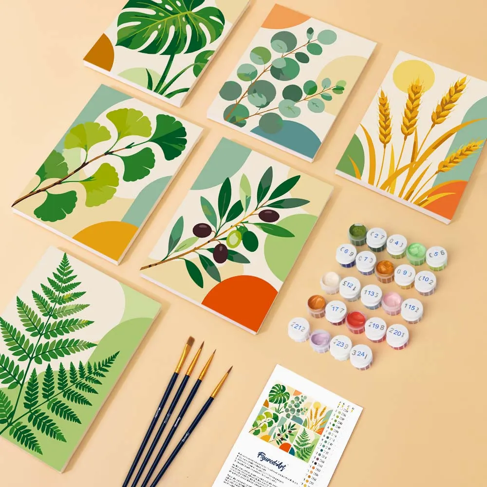 Figured'Art Mini Serie Botanische Illustraties schilderen op nummer 15x20cm