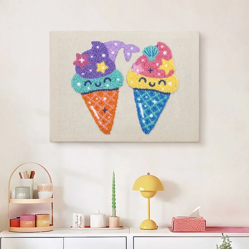 Figured'Art IJs Dromen punch needle pakket 20x30 cm frame