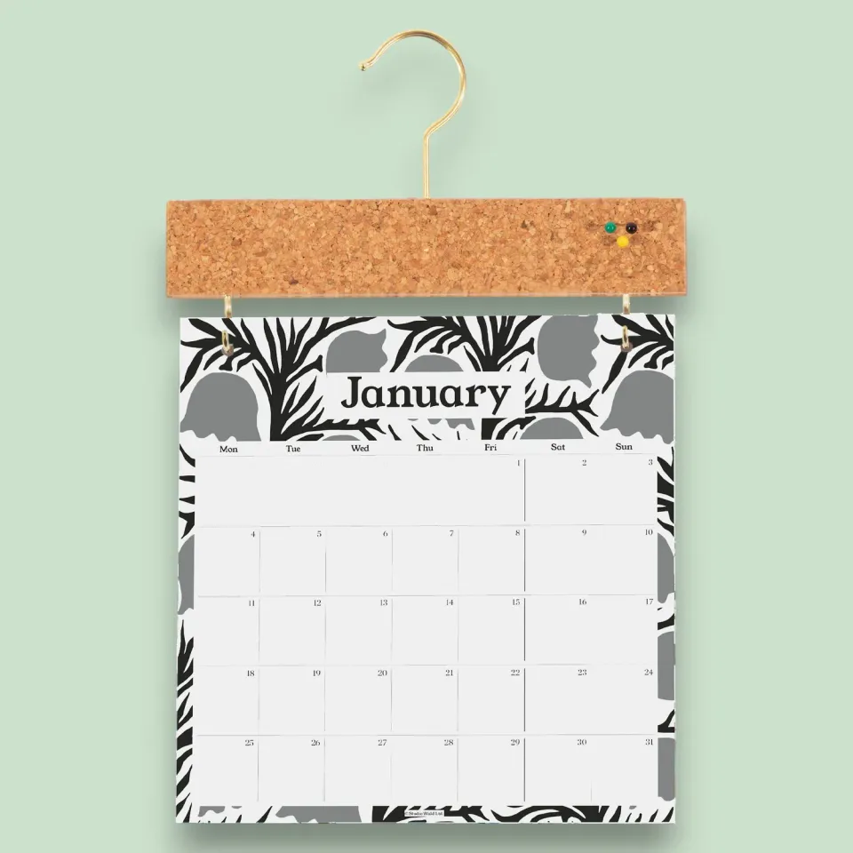 Studio Wald 2027 Pinboard Calendar kalender zwart kurk