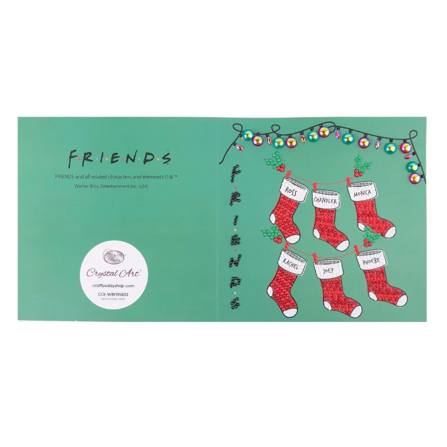 Craft Buddy Crystal Art Holiday Cheer Friends kaart 18x18 cm