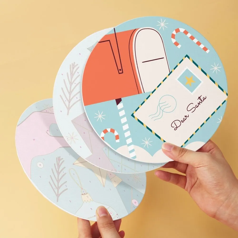 Figured'Art Mini Serie Kleine vrolijke wonderen schilderen op nummer 6 stuks kerst