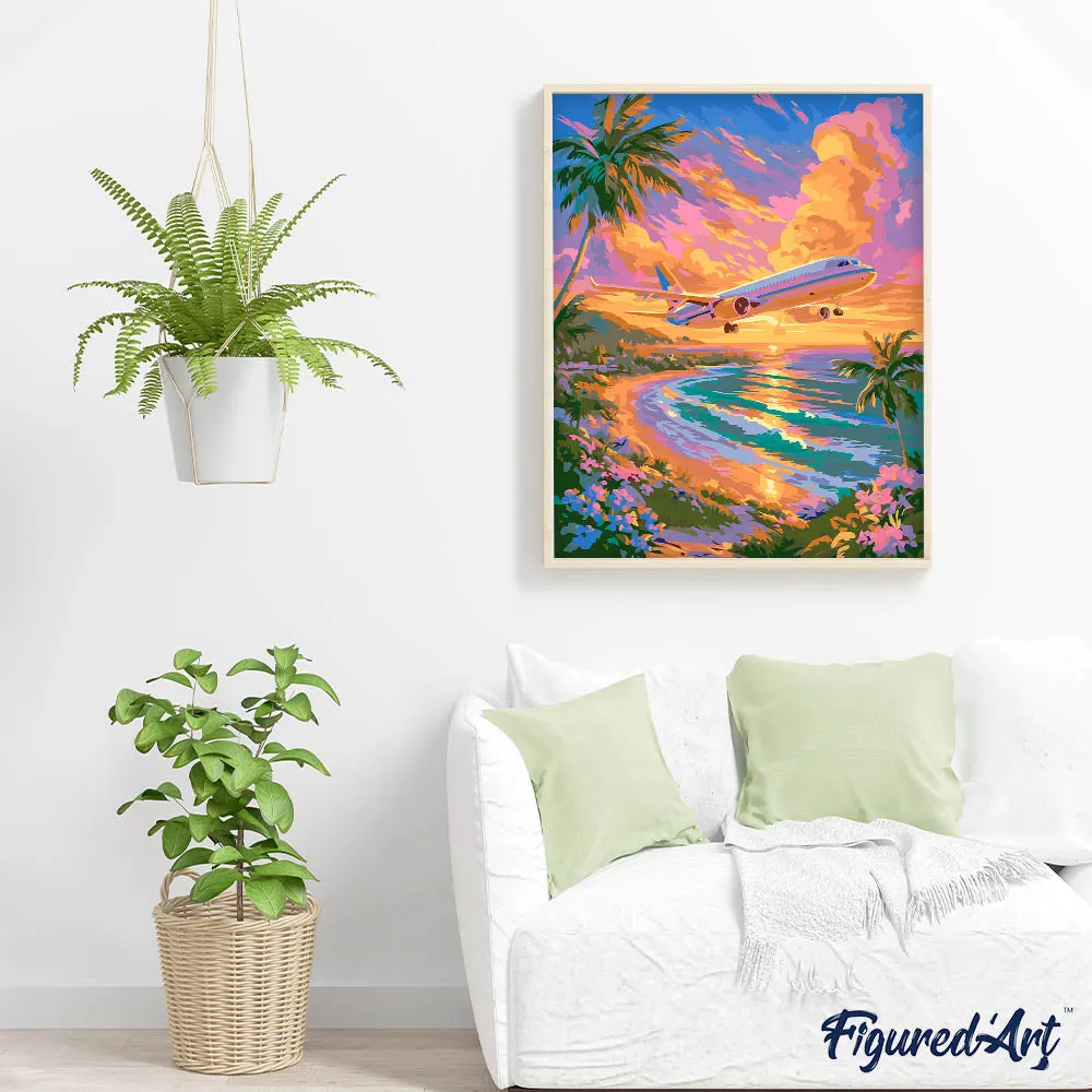Figured'Art Vlucht naar Phuket schilderij op nummer 40x50 zomer
