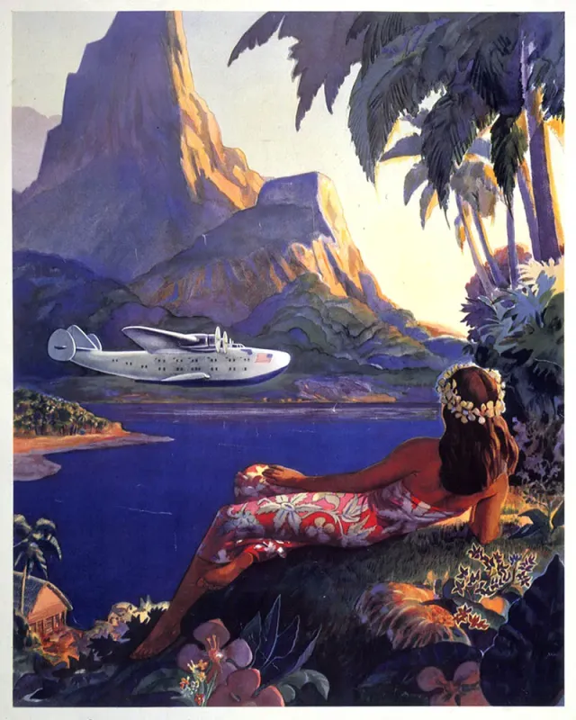 Figured'Art Vlieg naar Zuidzee-eilanden diamond painting 40x50cm poster