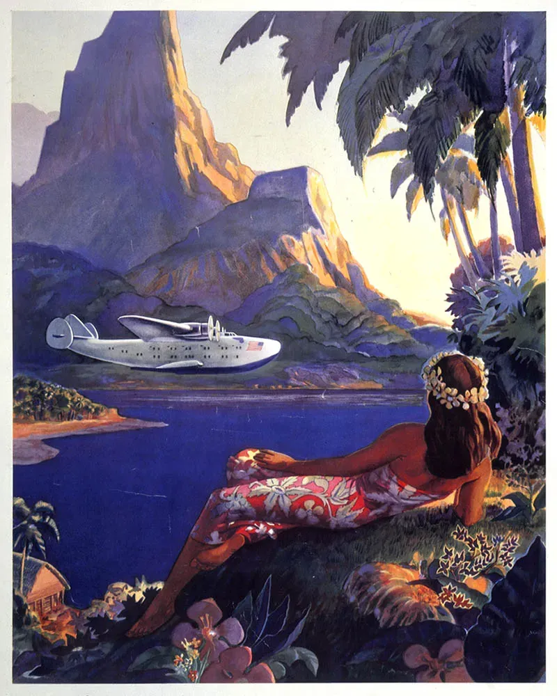 Figured'Art Vlieg naar Zuidzee-eilanden diamond painting 40x50cm poster