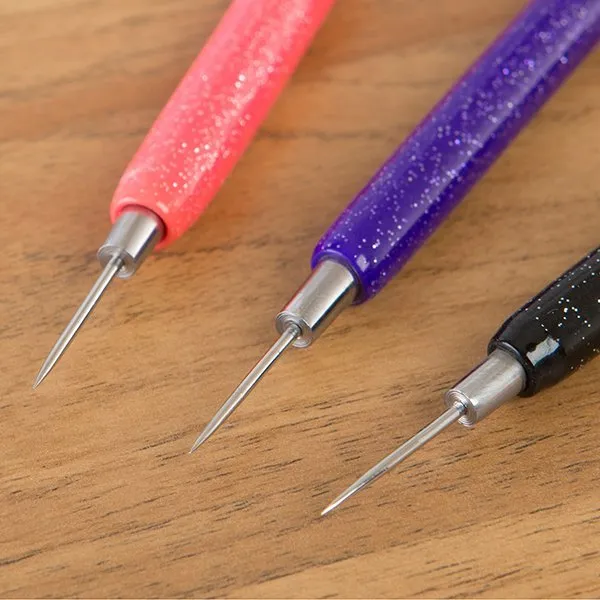 Craft Buddy Pokey Tools prikpennen 3 stuks roestvrij staal