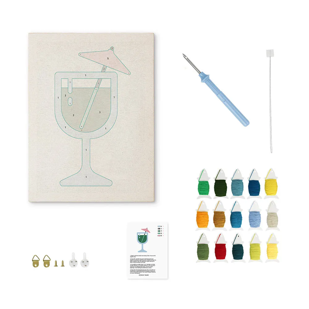 Figured'Art Tropische Bries punch needle pakket 20x30 cm katoen