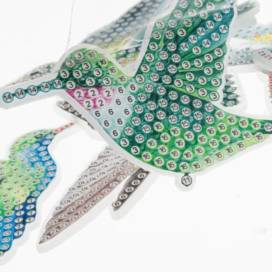Craft Buddy Crystal Art Vogels Stokjes 12 stuks diamond