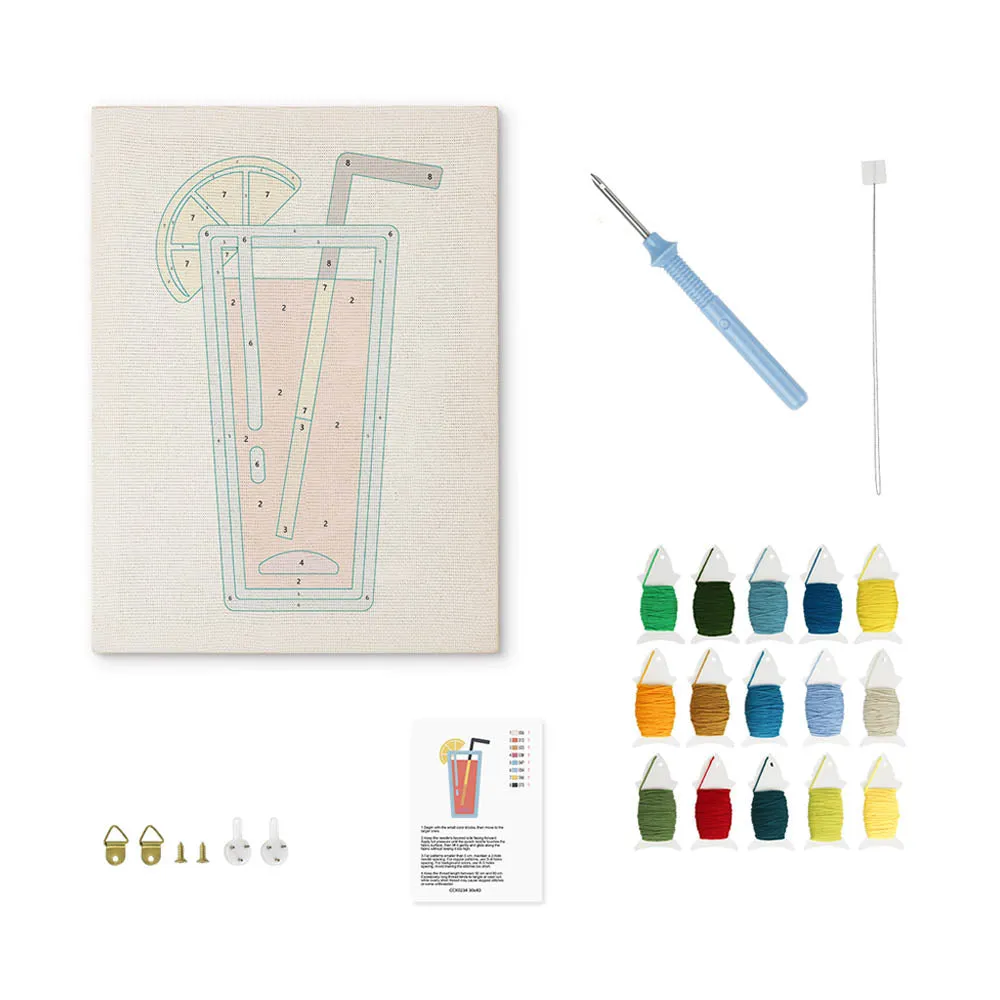 Figured'Art Citrus Verfrissing punch needle 20x30 cm frame